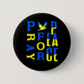 Pray for Peace Ronde Button 5,7 Cm (Voorkant)