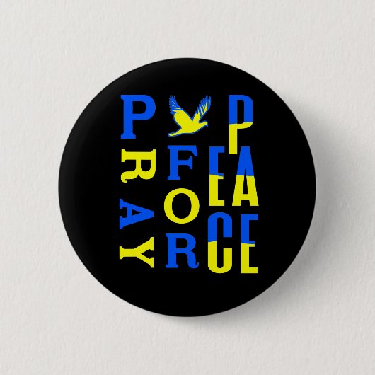 Pray for Peace Ronde Button 5,7 Cm (Voorkant)