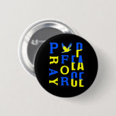 Pray for Peace Ronde Button 5,7 Cm (Voorkant /achterkant)