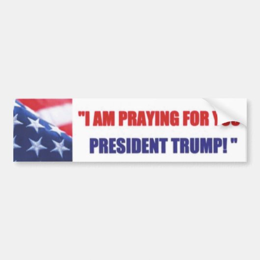 Pray for President Trump Bumpersticker (Voorkant)