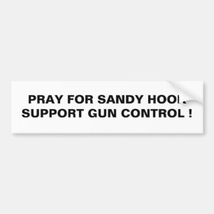 PRAY FOR SANDY HOOK SUPPORT GUND CONTROL! BUMPERSTICKER