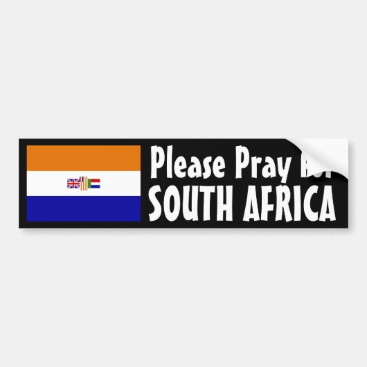 Pray for South Africa Bumpersticker (Voorkant)