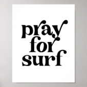 Pray for Surf Retro Font Poster (Voorkant)