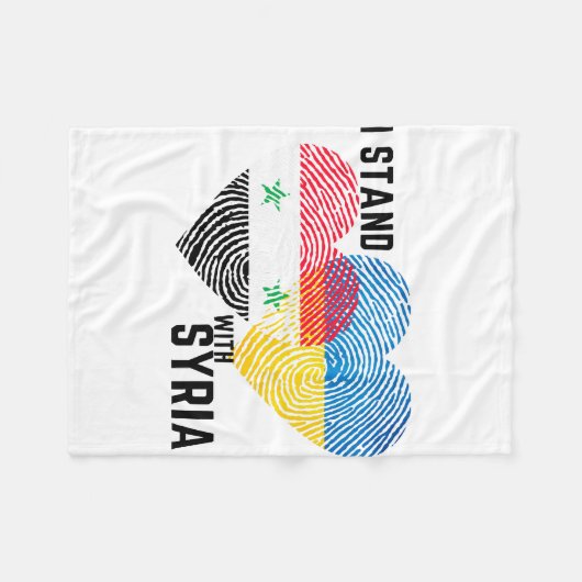 Pray for Syria Fleece Deken (Voorkant (Horizontaal))