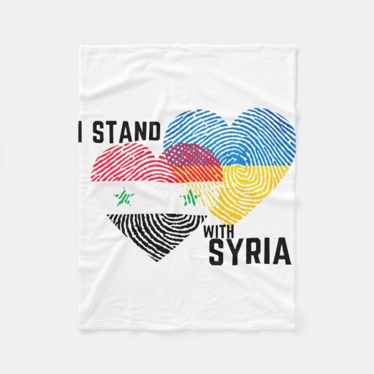 Pray for Syria Fleece Deken (Voorkant)
