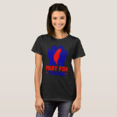 Pray For Taiwan Love Taiwan Support Taiwanese Flag T-shirt (Voorkant volledig)