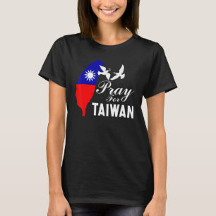 Pray for Taiwan Support Taiwanese Mannen van het v T-shirt