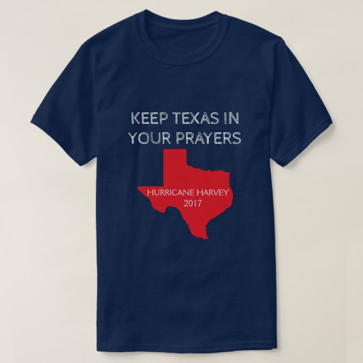 Pray for Texas - Hurricane Harvey T-shirt (Design voorkant)