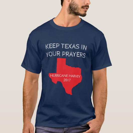 Pray for Texas - Hurricane Harvey T-shirt (Voorkant)