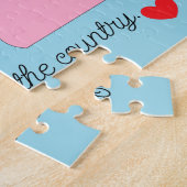 Pray for the Country & Hearts:  Light Blue Legpuzzel (Zijkant)