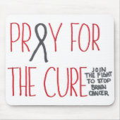 Pray for the Cure Brain Cancer Awareness Mousepad Muismat (Voorkant)