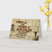 Pray for the Peace of Jerusalem, Psalm 122:6 Kaart (Gele Bloem)