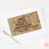 Pray for the Peace of Jerusalem, Psalm 122:6 Rechthoekige Sticker (Envelop)