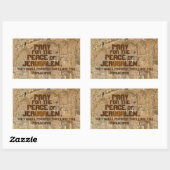 Pray for the Peace of Jerusalem, Psalm 122:6 Rechthoekige Sticker (Vel)