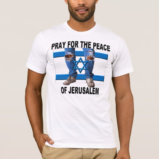 Pray for the Peace of Jeruzalem T-shirt (Voorkant)