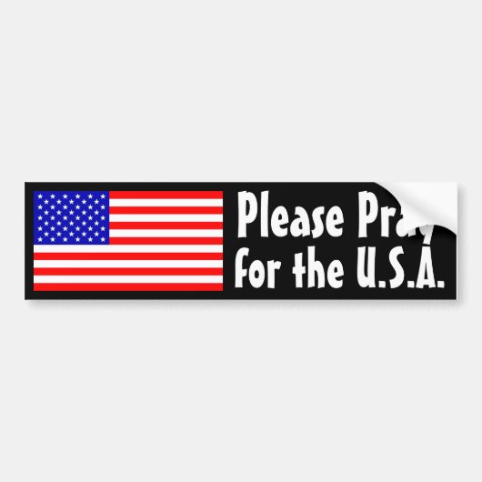 Pray for the USA Bumpersticker (Voorkant)