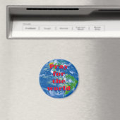 Pray for the World Earth Wereldbol Magnet (Insitu (Vaatwasser))