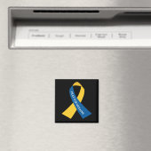 Pray for Ukraine Blue Yellow Ribbon Magneet (Insitu (Vaatwasser))