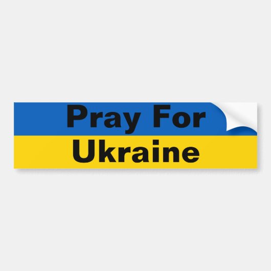 Pray for Ukraine Bumpersticker (Voorkant)
