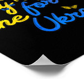 Pray For Ukraine Butterfly Oekraïne Stand With Ukr Poster (Hoek)