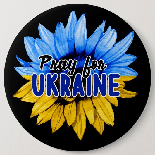 Pray for Ukraine Button (Voorkant)