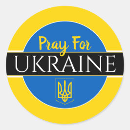 Pray for Ukraine Classic Round Sticker