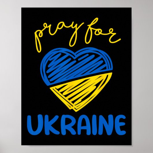 Pray For Ukraine - I Stand With Ukraine - Support  Poster (Voorkant)