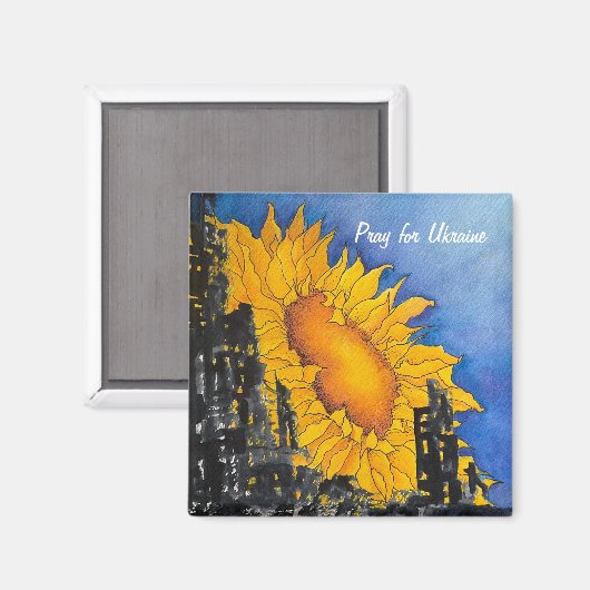 Pray for Ukraine Magneet (Voorkant / Achterkant)