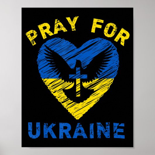 Pray for Ukraine Poster (Voorkant)