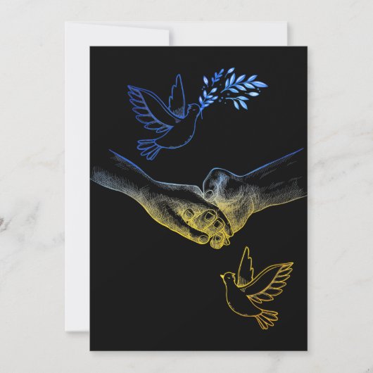 Pray for Ukraine, Realistic Couple Holding Hands 2 Bedankkaart (Voorkant)