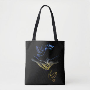 Pray for Ukraine, Realistic Couple Holding Hands 2 Tote Bag