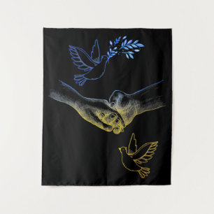 Pray for Ukraine, Realistic Couple Holding Hands 2 Wandkleed