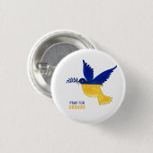 Pray for Ukraine Ronde Button 3,2 Cm (Voorkant /achterkant)