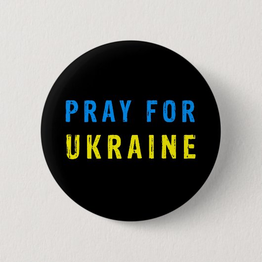 Pray for Ukraine Ronde Button 5,7 Cm (Voorkant)