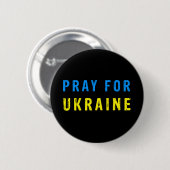 Pray for Ukraine Ronde Button 5,7 Cm (Voorkant /achterkant)