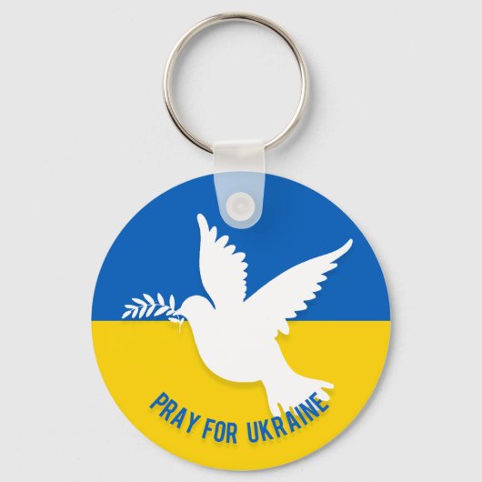 Pray for Ukraine Sleutelhanger (Voorkant)