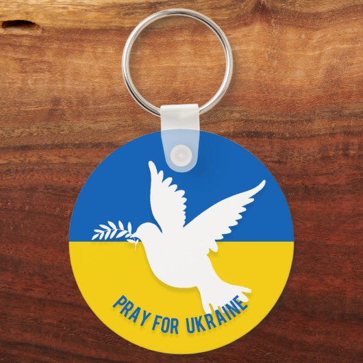 Pray for Ukraine Sleutelhanger (Voorkant)