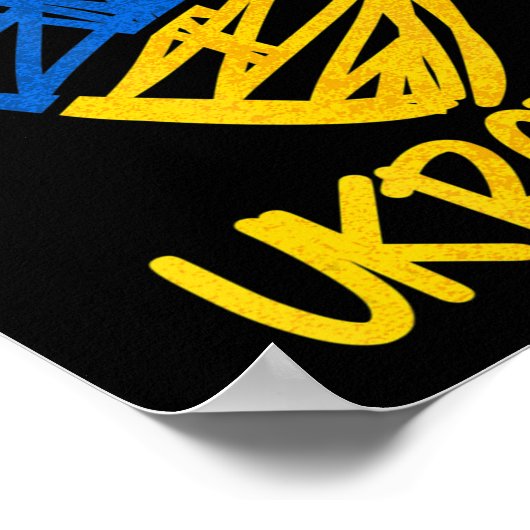 Pray for Ukraine Stand with Ukraine Support Oekrai Poster (Hoek)