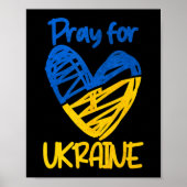 Pray for Ukraine Stand with Ukraine Support Oekrai Poster (Voorkant)
