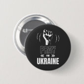 Pray for Ukraine - Steun voor Oekraïners Ronde Button 5,7 Cm (Voorkant /achterkant)