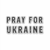 Pray for Ukraine Sticker (Voorkant)