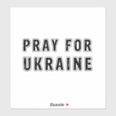 Pray for Ukraine Sticker (Vel)