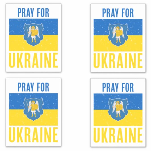 Pray for Ukraine Sticker (Voorkant)