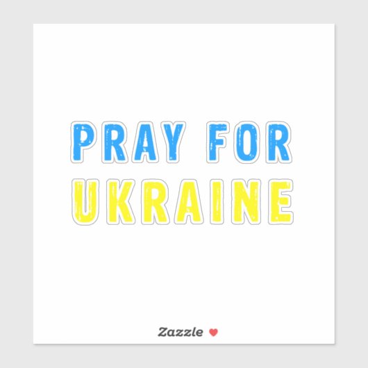 Pray for Ukraine Sticker (Vel)