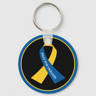 Pray for Ukraine Support Ribbon Sleutelhanger
