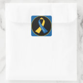 Pray for Ukraine Support Ribbon Vierkante Sticker (Tas)