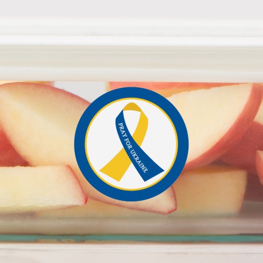 Pray for Ukraine Support Ribbon Waterproof Labels (Aangebracht)