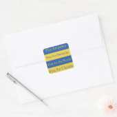 Pray for Ukraine Vierkante Sticker (Envelop)