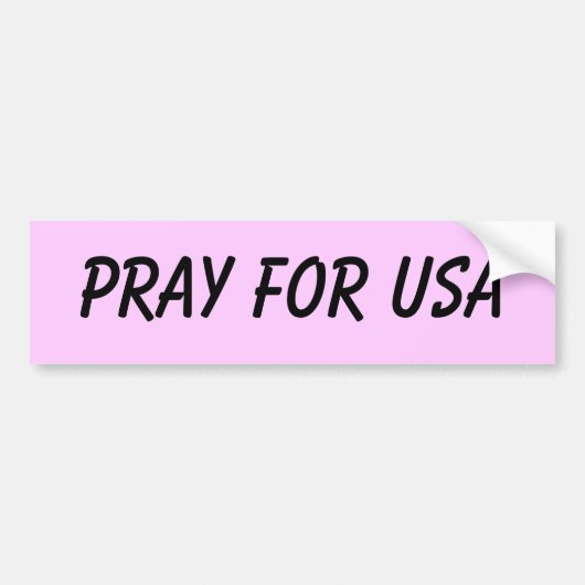 Pray for USA Bumpersticker (Voorkant)