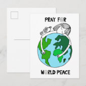 Pray for World Peace Briefkaart (Voorkant / Achterkant)